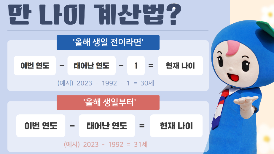 만 나이 계산 완벽정리