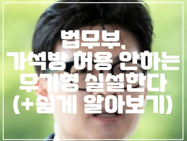 법무부 가석방 허용하지 않는 무기형 신설한다 (+관련내용 쉽게 알아보기)