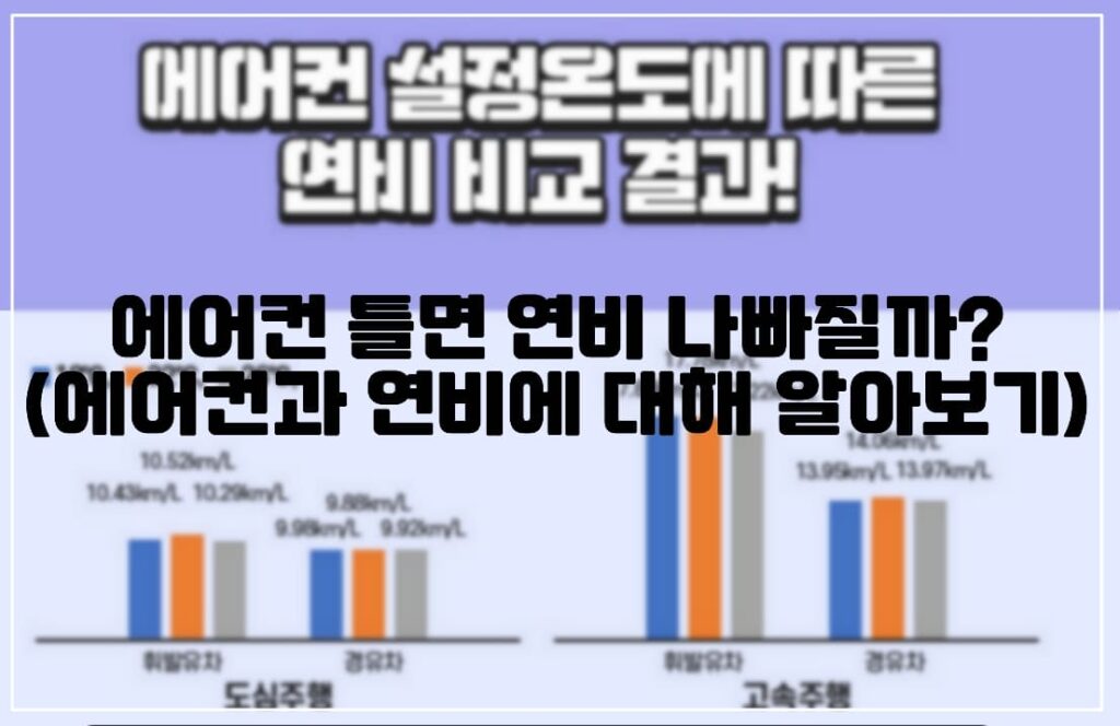 자동차 에어컨 틀면 연비 나빠질까? (+에어컨과 자동차 연비 상관관계 분석)