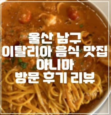 울산 남구 이탈리아 음식 맛집 아니마 방문 후기 (+울산 파스타, 울산 뇨끼 맛집 식당)