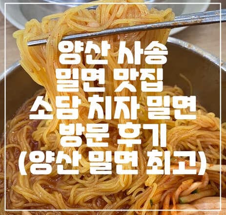 양산 사송 소담치자밀면 밀면 맛집 방문 후기 (+양산 밀면 맛집, 밀면 맛집, 사송 밀면)