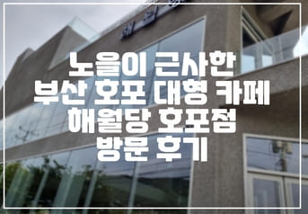 노을이 근사한 부산 호포 대형 카페 해월당 호포점 방문 후기 (+부산 카페 추천, 호포 카페 추천, 양산 카페 추천, 뷰 맛집 카페