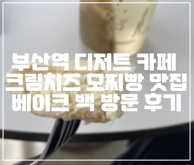 [부산역 디저트 카페 맛집] 크림치즈 모찌빵 유명한 베이크 백 다녀온 후기 (+빵지순례, 모찌크림빵, 초량 카페 추천, 부산역 카페 추천, 부산 빵집 추천, 인스타 맛집)