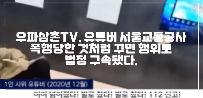 우파삼촌TV 유튜버 서울교통공사 직원에게 폭행당한 것처럼 꾸민 행위로 법정 구속됐다. (+현장 영상 사진, 우파삼촌TV 유튜버 구속, 종각역 시위, 한동훈삼촌TV, 소녀상 돌진 유튜버, 평산마을 극우 유튜버)