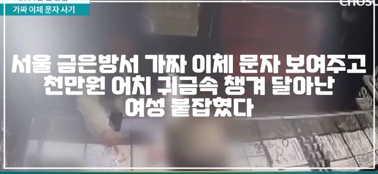 서울 금은방에서 가짜 이체 문자 보여주고 천만원 어치 귀금속 챙겨 달아난 여성 붙잡혔다 (+사건 정리, 현장 CCTV 사진, 사건 사진, 서울 금은방 천만원, 금은방 계좌이체 사기, 가짜 이체 문자, 가짜 계좌이체 문자 금은방, 금은방 사기, 계좌이체 금은방 사기)