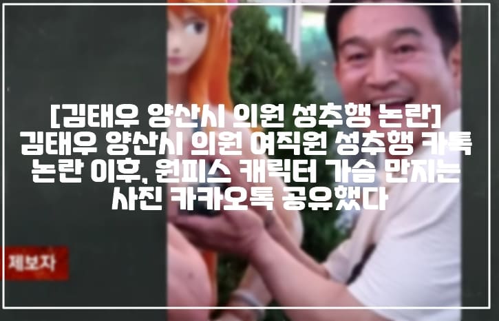 [김태우 양산시 의원 성추행 논란] 김태우 양산시 의원 여직원 성추행 카톡 논란 이후, 원피스 캐릭터 가슴 만지는 사진 카카오톡 공유했다 (+김태우 양산시의원 프로필, 김태우 양산시의원 카톡 사진, 김태우 양산시의원 성추행, 김태우 양산시의원 나미 가슴, 김태우 성추행, 김태우 성희롱, 김태우 양산시의원 가슴 만지는 사진, 김태우 양산시의원 인증샷, 김태우 양산시의원 의전, 사건반장 김태우 양산시의원, 사건반장 양산시의원 사건)