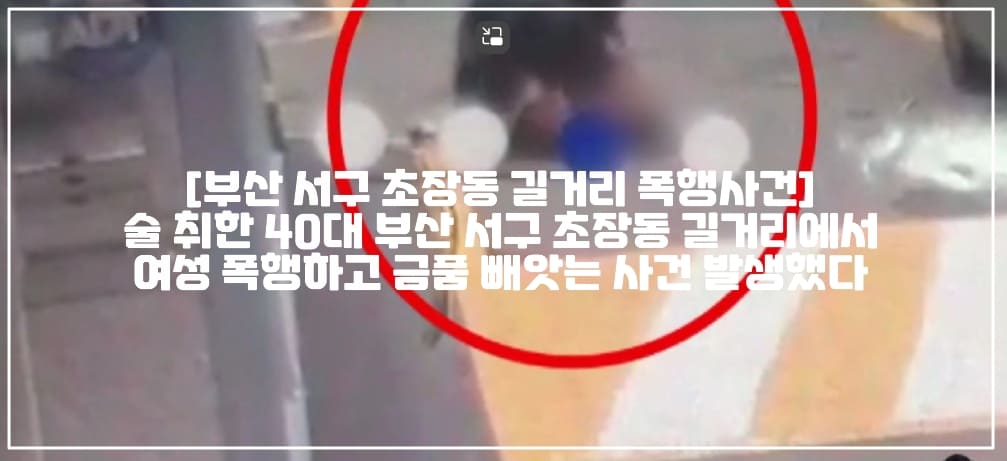 [부산 서구 초장동 길거리 폭행 사건] 술 취한 40대가 부산 서구 초장동 길거리에서 여성 폭행하고 금품 빼앗는 사건 발생했다 (+검거 CCTV사진, 부산 서구 초장동 길거리 폭행, 길거리 폭행 사건, 부산 길거리 폭행사건, 부산 서구 길거리 폭행사건, 부산 서구 여성 폭행, 부산 서구 술취한 40대 여성 폭행)