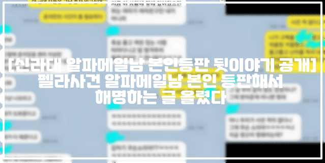 [신라대 알파메일남 본인등판 뒷이야기 공개] 펠라사건 알파메일남 본인 등판해서 해명하는 글 올렸다 (+알파메일남 해명, 알파메일남 사건 뒷이야기, 알파메일남 뒷이야기, 사건 총 정리, 알파메일남 본인등판, 글 원문 사진, 신라대학교 자유게시판, 신라대학교 펠라남, 신라대학교 알파메일남, 고려대 펠라남, 고려대 알파메일남, 고려대학교 알파메일남, 고려대학교 펠라남, 신라대 의자왕, 신라대학교 의자왕 알파메일남)