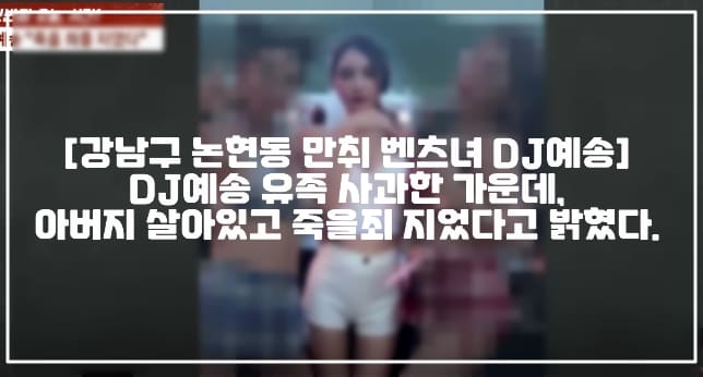 [강남구 논현동 만취 벤츠녀 DJ예송] DJ예송 유족 사과한 가운데, 아버지 살아있고 죽을죄 지었다고 밝혔다. (+DJ예송 옥중편지, DJ예송 어머니 누구, DJ예송 아빠 생존, 강남 강아지 벤츠 음주운전녀, 강남 강아지녀, 강남 DJ예송, 강남 비숑 강아지 음주운전녀, DJ예송 인스타그램 주소, DJ예쏭 신상, 강남 벤츠녀)