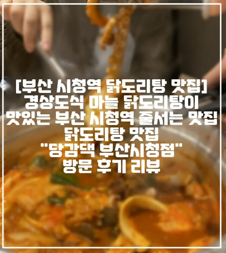 [부산 시청역 닭도리탕 맛집 추천] 경상도식 마늘 닭도리탕이 맛있는 부산 시청역 줄서는 맛집 닭도리탕 맛집 "당감댁 부산시청점" 방문 후기 리뷰 (+부산 닭도리탕 맛집, 부산 시청역 맛집, 부산 시청 맛집, 부산 시청 닭도리탕 맛집, 부산 시청역 닭도리탕 맛집, 부산 닭요리 맛집, 부산 당감댁, 부산 닭 요리 맛집, 부산 시청역 닭 요리 맛집, 닭도리탕 맛집 추천, 당감댁 부산시청점, 당감댁 부산점, 당감댁 시청역)