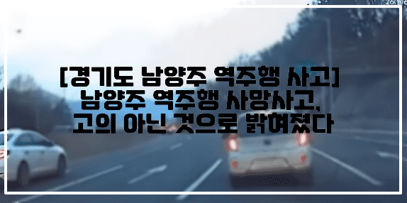 [경기도 남양주 역주행 사고] 남양주 역주행 사망사고, 고의 아닌 것으로 밝혀졌다 (+남양주 역주행 당시 사진, 사건사진, 사건정리, 남양주 역주행 사건, 남양주 역주행 사망사건, 남양주 역주행 사망사고, 남양주 역주행 화물차 추돌, 남양주 역주행 아들)