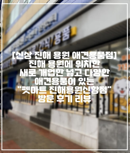 [신상 진해 용원 애견용품점] 진해 용원에 위치한 새로 개업한 넓고 다양한 애견용품이 있는 "펫마트 진해용원신항점" 방문 후기 리뷰 (+진해 신상 애견용품점, 진해 신상 강아지용품점, 진해 신상 고양이용품점, 진해 용원 강아지 용품 판매점 추천, 진해 용원 고양이 용품 판매점 추천, 진해 용원 애견용품점 추천, 진해 반려동물 용품점 추천, 진해 최대 반려동물 용품점, 진해 펫마트, 진해 반려동물용품 펫마트)