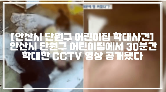 [사건반장 안산시 단원구 어린이집 학대사건] 안산시 단원구 어린이집에서 30분간 학대한 CCTV 영상 공개됐다