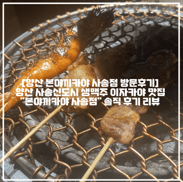 [양산 본야끼카야 사송점 방문후기] 양산 사송신도시 생맥주 이자카야 맛집 "본야끼카야 사송점" 솔직 후기 리뷰 (+양산 사송 이자카야 맛집 추천, 양산 사송 맥주집 추천, 양산 사송 술집 추천, 양산 사송 화로 꼬치구이 맛집, 양산 분위기있는 술집 추천, 양산 사송 이자까야 맛집 추천, 양산 사송 모둠꼬치 맛집)